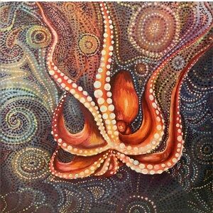 Gorgeous Laura Thompson signed canvas. Perfect for coastal cottage. Great colors